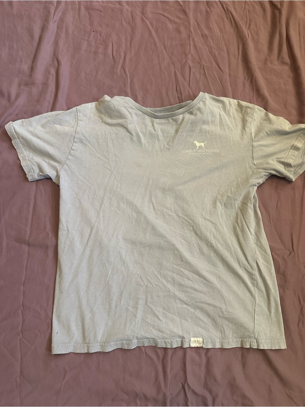 Simply Couture Light Gray Crewneck Tee with Faded Logo